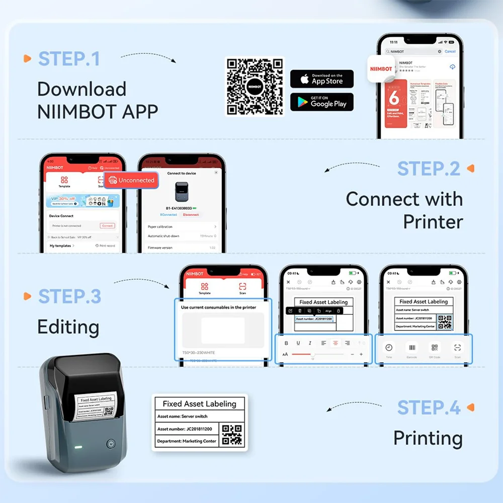 Niimbot B1 - Smart Wireless Label Printer